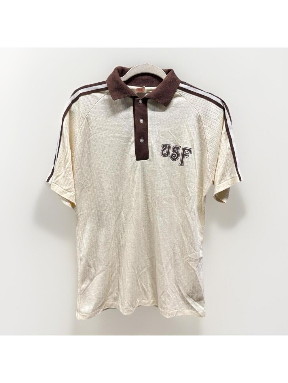 Collegiate pacific Vintage 70s USF Polo Shirt Large University Of South Florida